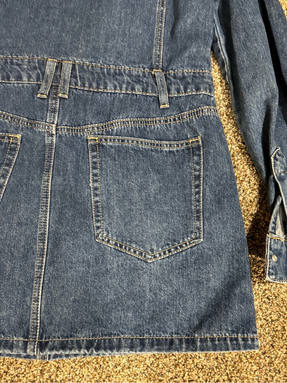Forever 21 Women’s Denim Trucker Button-Front Mini Dress Medium Wash Size XL - Picture 14 of 14